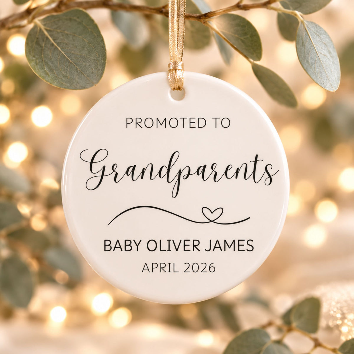 Personalized Pregnancy Announcement Ornament for Family