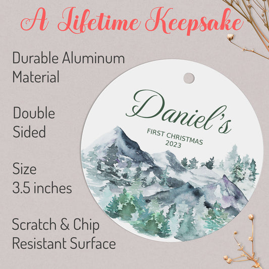 Personalized Smoky Mountain Christmas Ornament
