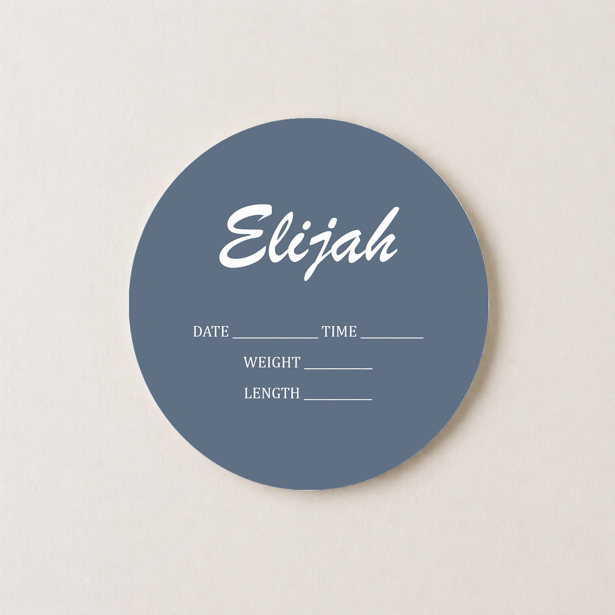 Custom Slate Blue Baby Boy Name Sign