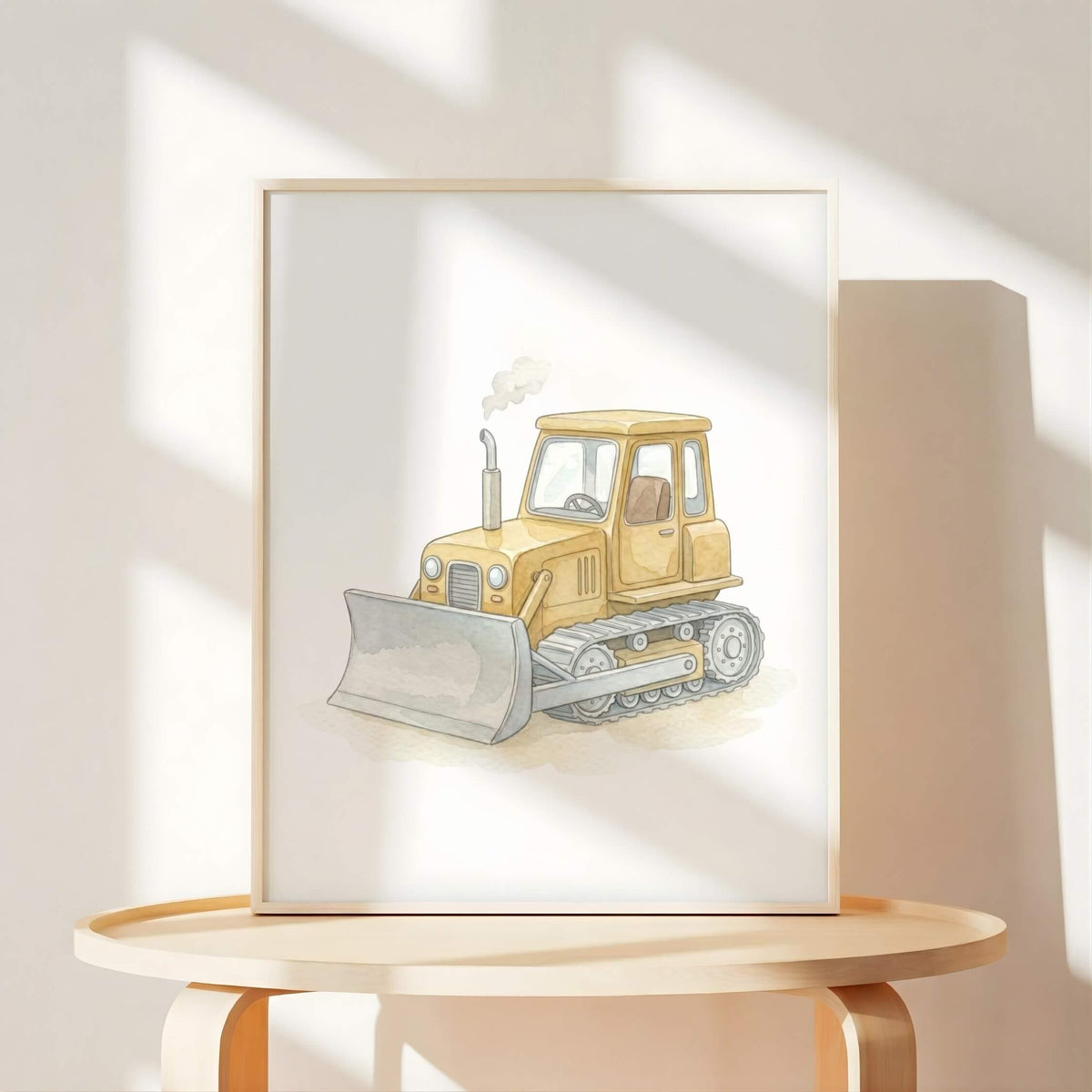 Soft Watercolor Construction Nursery Prints, Set of 6 (Digital Download)