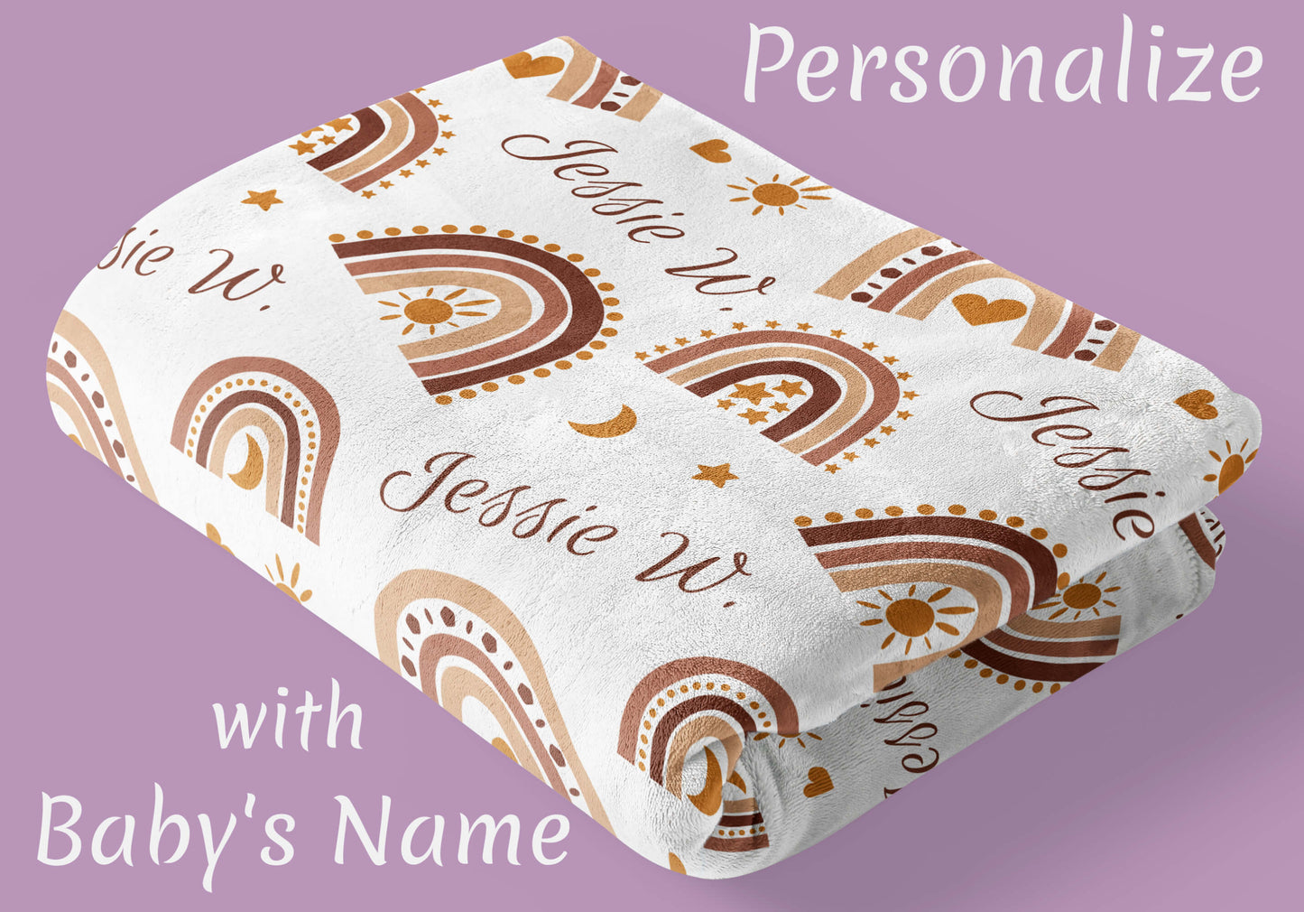 Gender Neutral Rainbow Baby Blankets