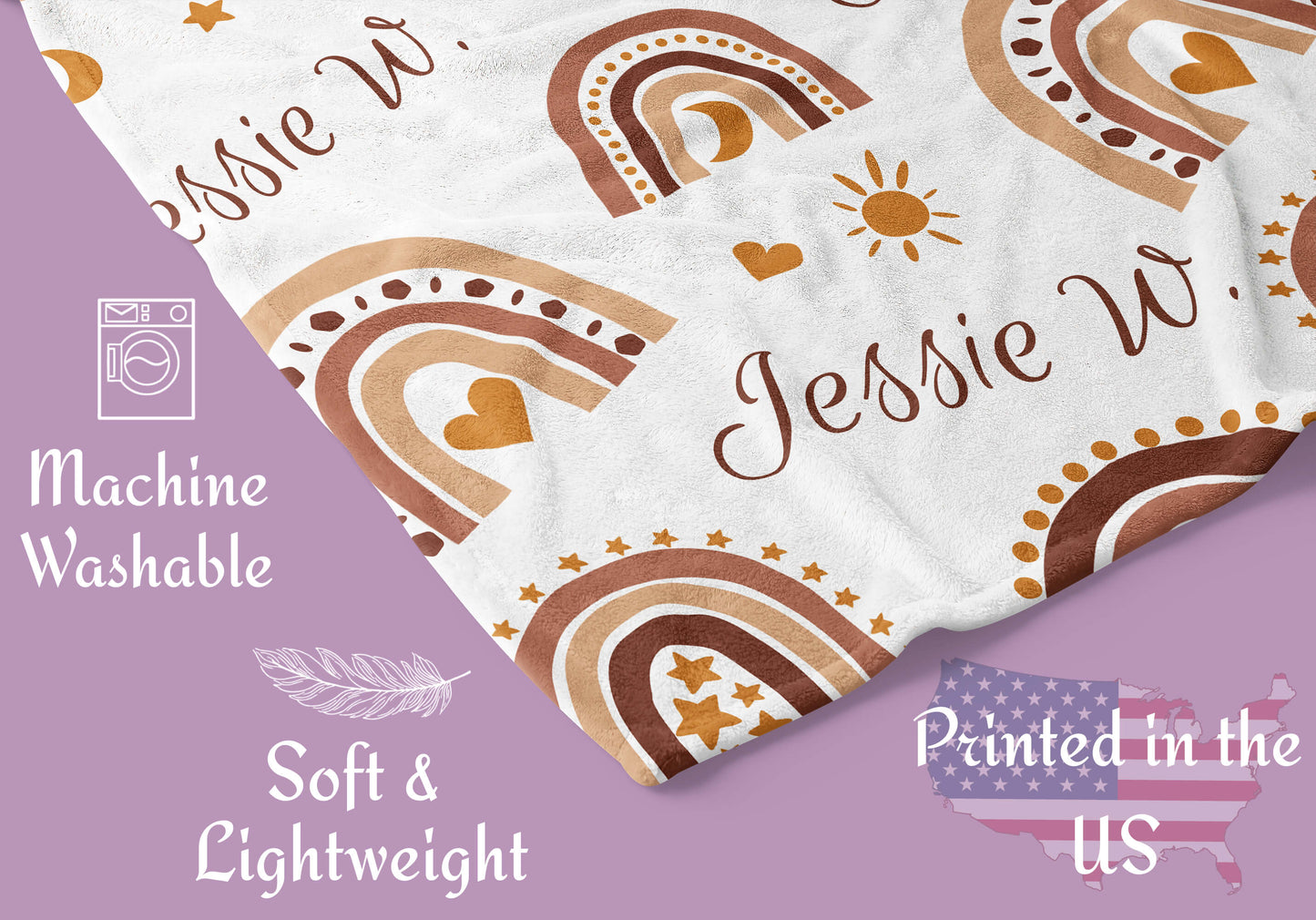 Gender Neutral Rainbow Baby Blankets