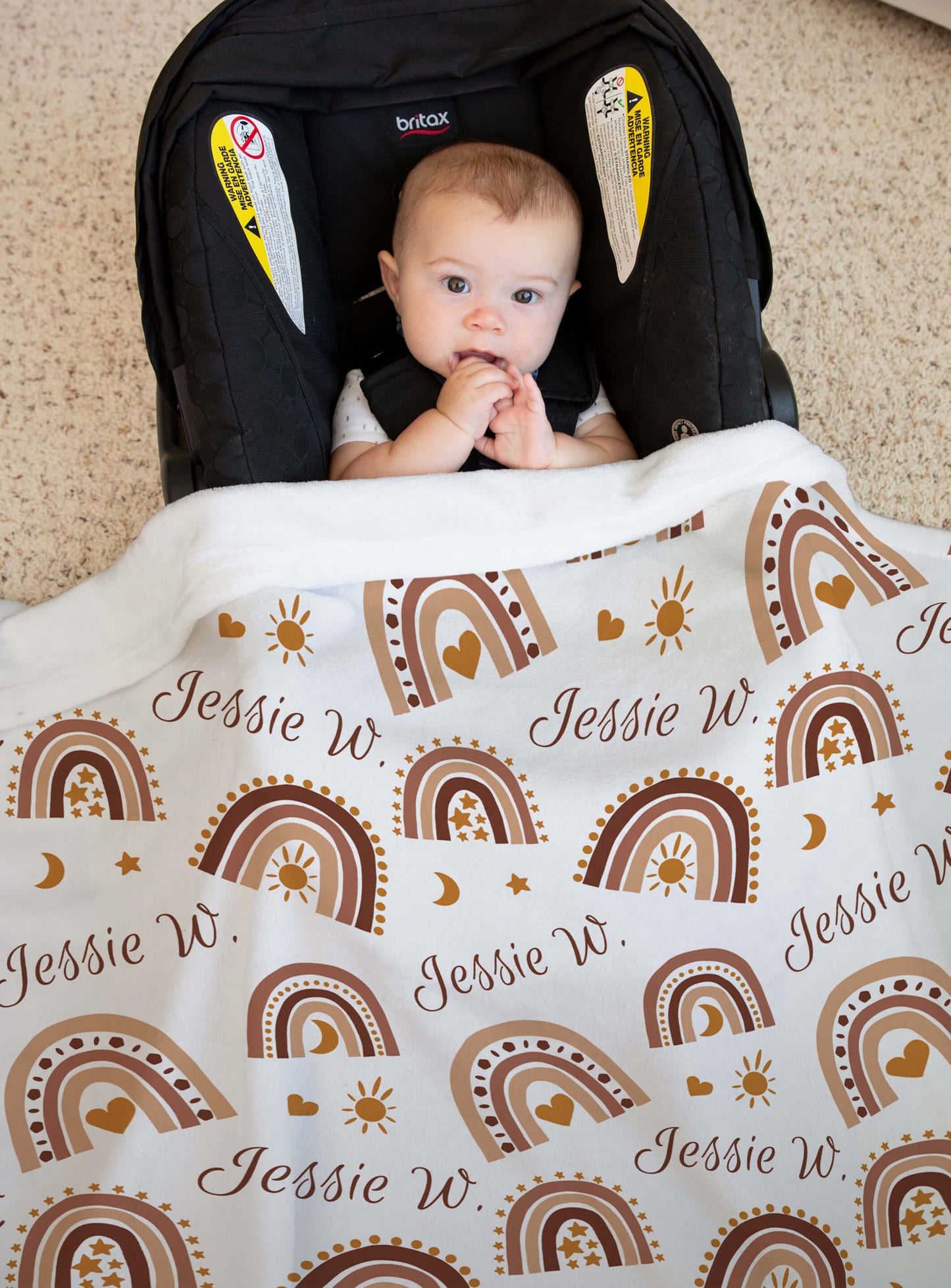Gender Neutral Rainbow Baby Blankets
