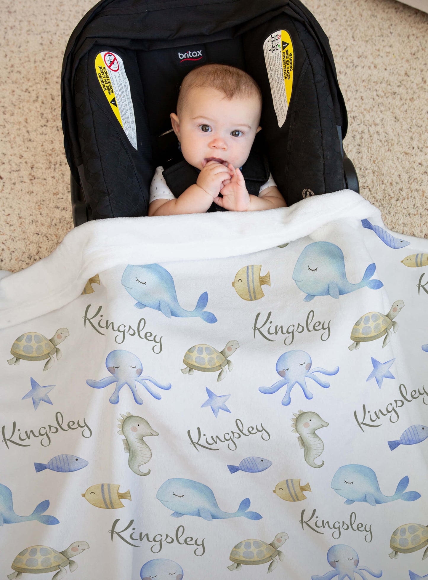 Under the Sea - Personalized Sea-Themed Baby Blanket