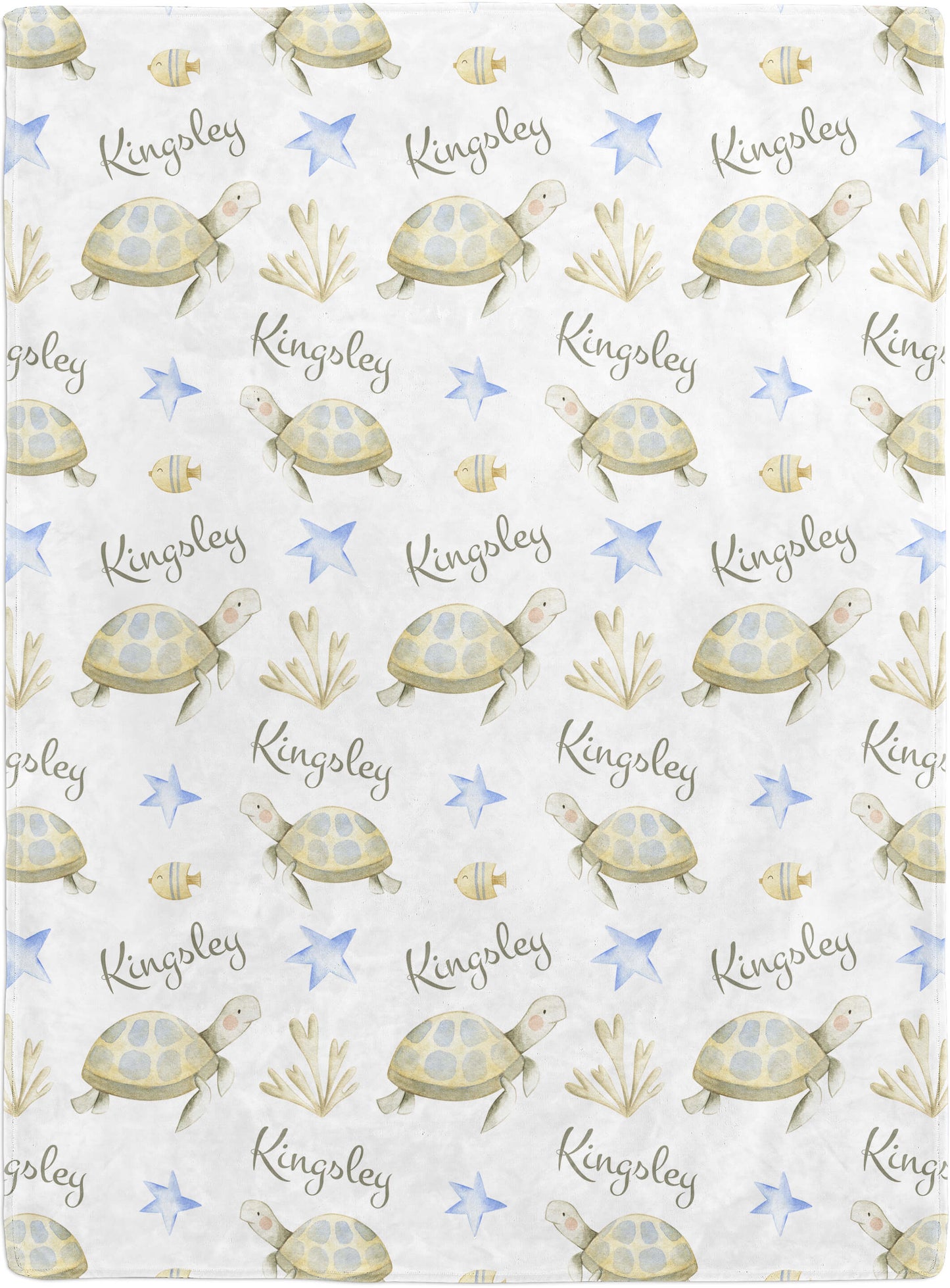 Sea Turtle Baby Blankets with Names