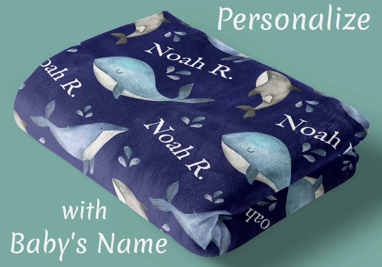 Monogrammed Baby Blankets with Whales - The Perfect Blend of Comfort, Quality, and Style