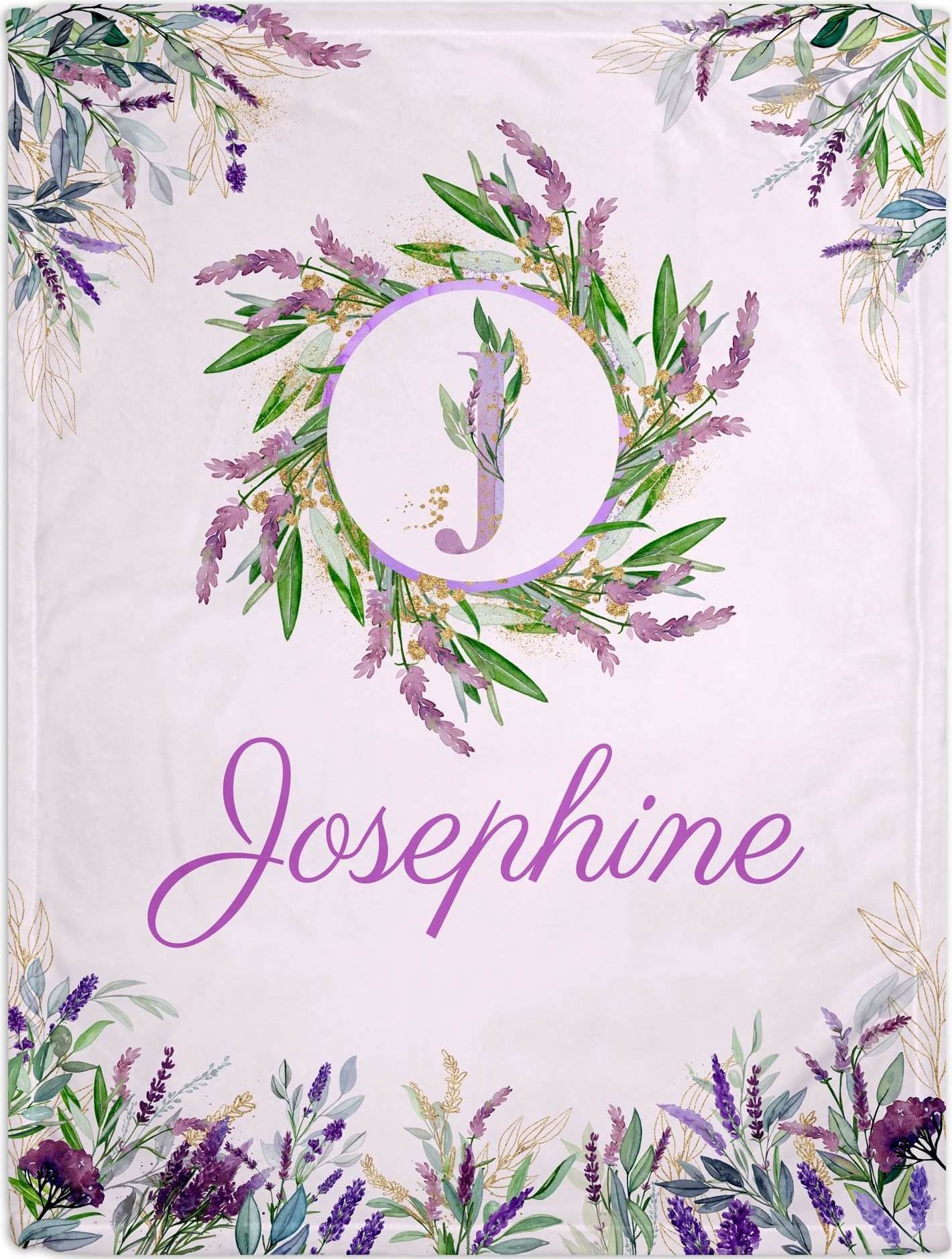 Custom Baby Blankets with Name, Lavender