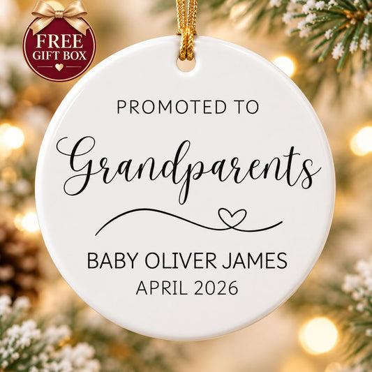 Personalized Pregnancy Announcement Ornament for Family