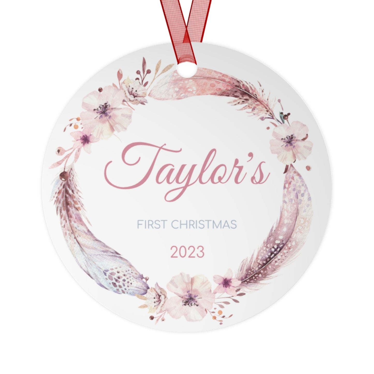 Feather Christmas Ornaments: Personalized Elegance