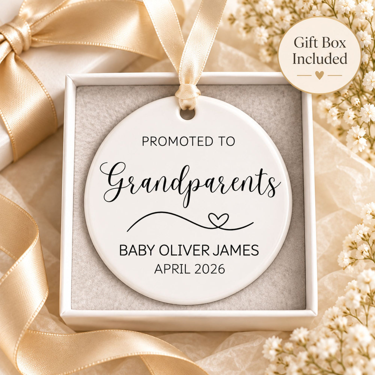 Personalized Pregnancy Announcement Ornament for Family