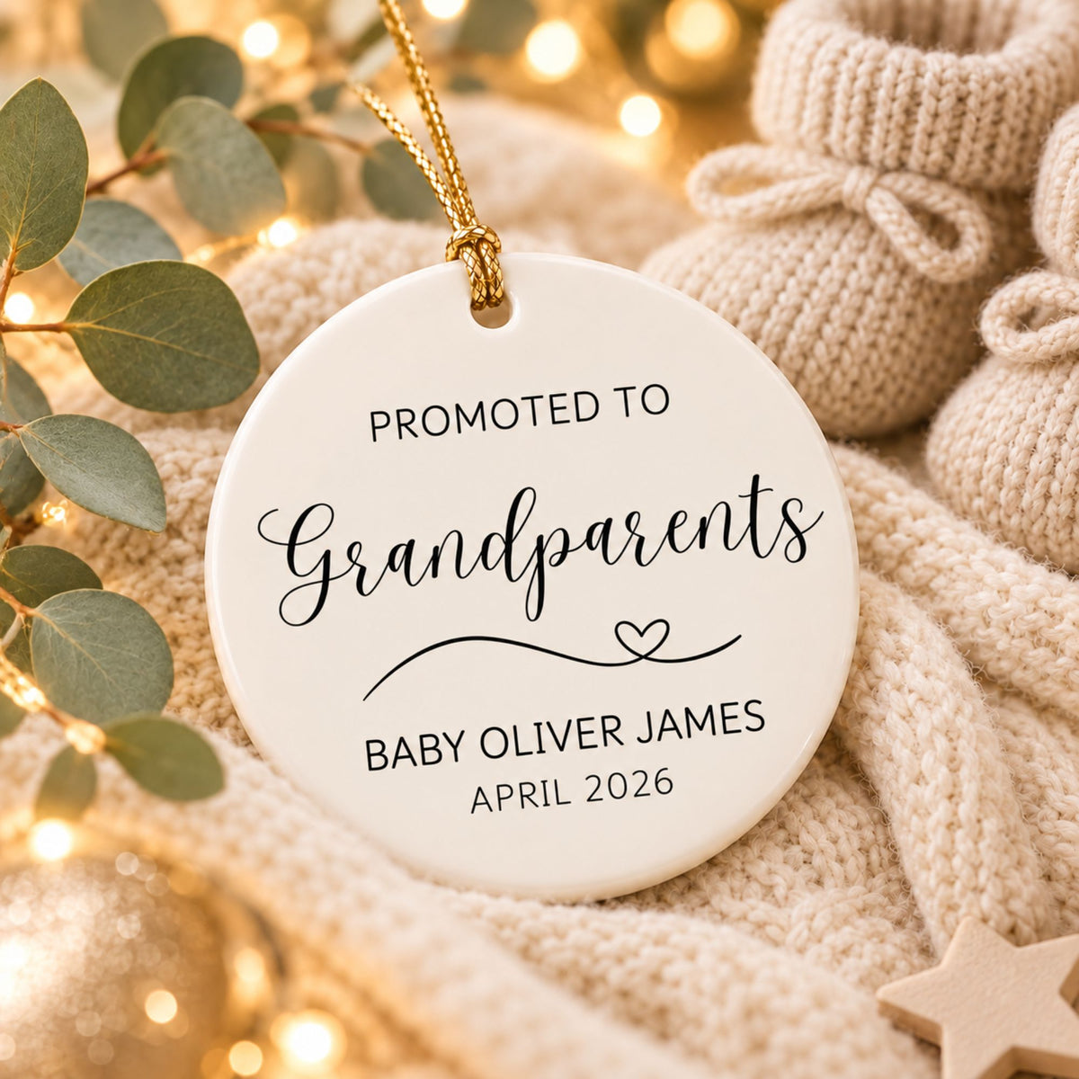 Personalized Pregnancy Announcement Ornament for Family