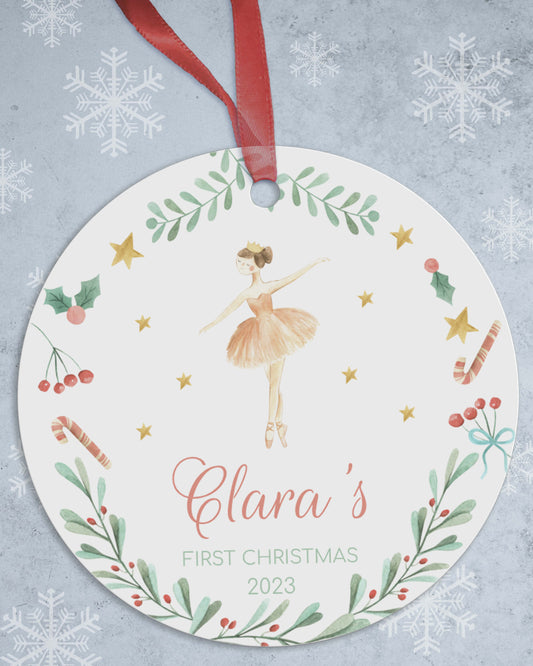 Ballerina Ornaments - Personalized Ballerina Christmas Ornaments