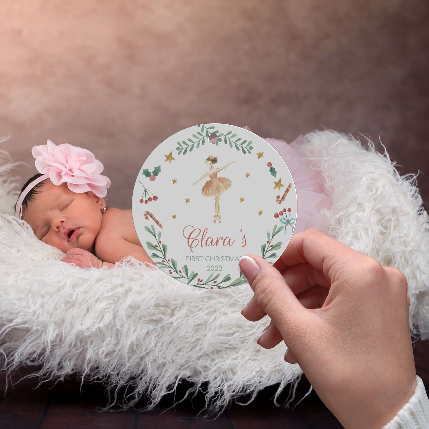 baby girl ballerina ornament