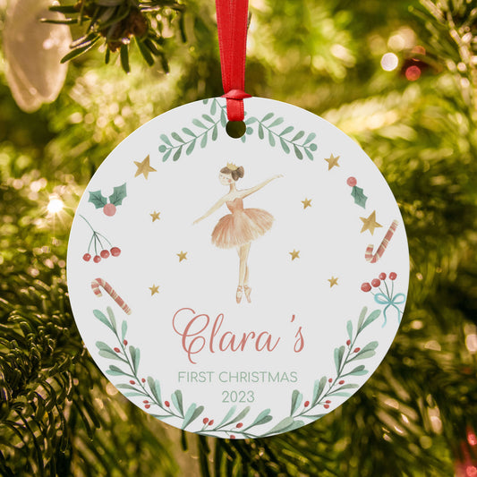 Personalized Ballerina Christmas Ornaments
