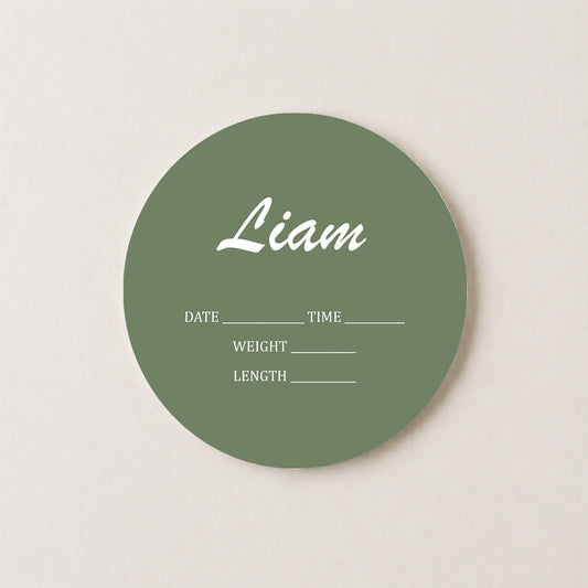 Baby Boy Arrival Sign with Name