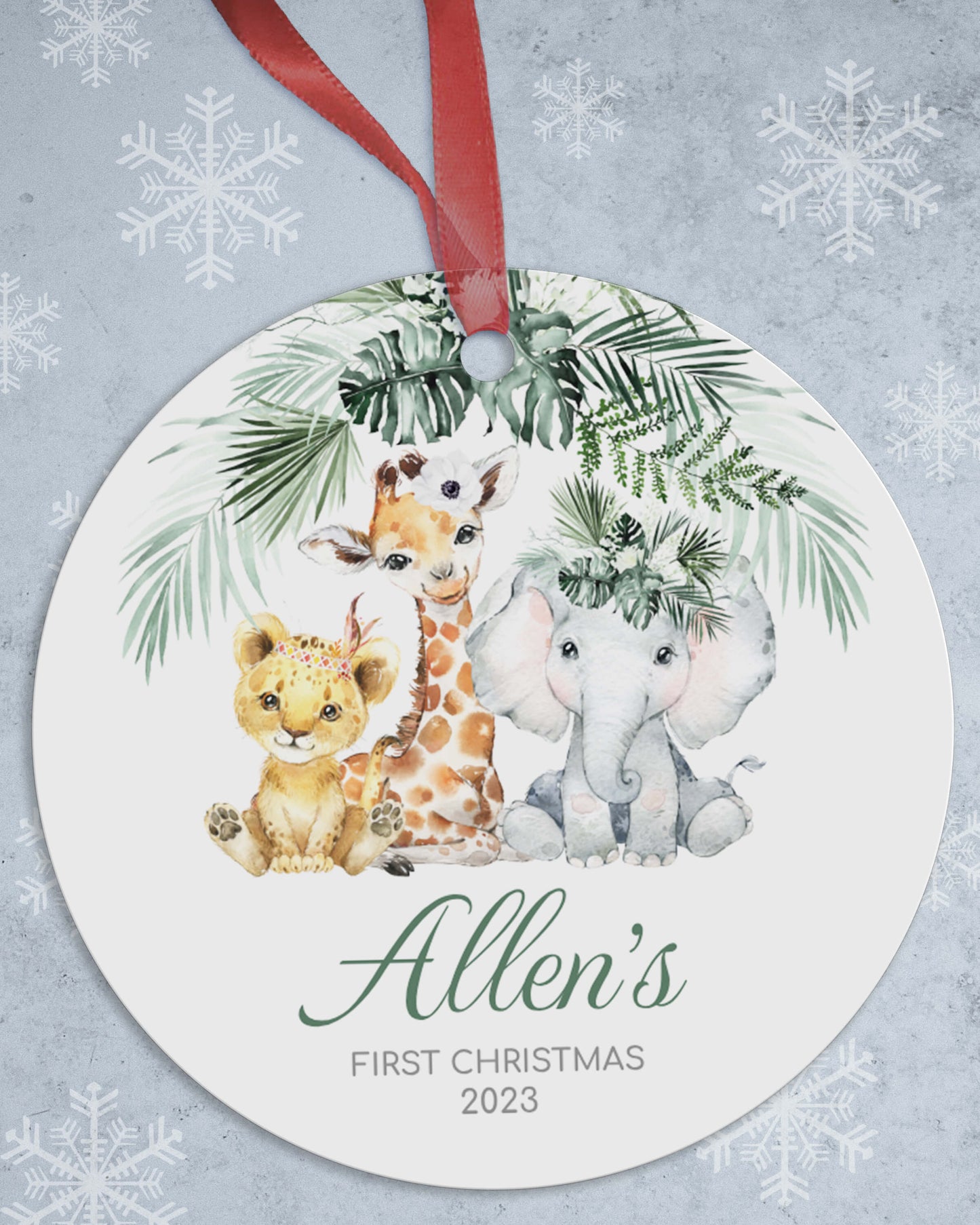 Jungle Animal Ornaments - Custom Jungle Themed Christmas Decorations