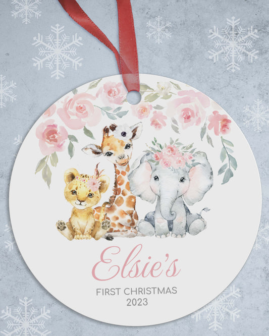 Safari Animal Ornaments - Safari Christmas Decor for Nursery, Tree Decorations
