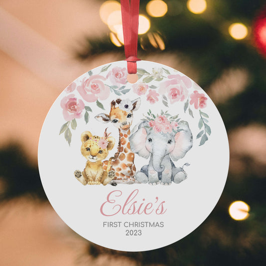 Safari Animal Ornaments - Safari Christmas Decor for Nursery, Tree Decorations