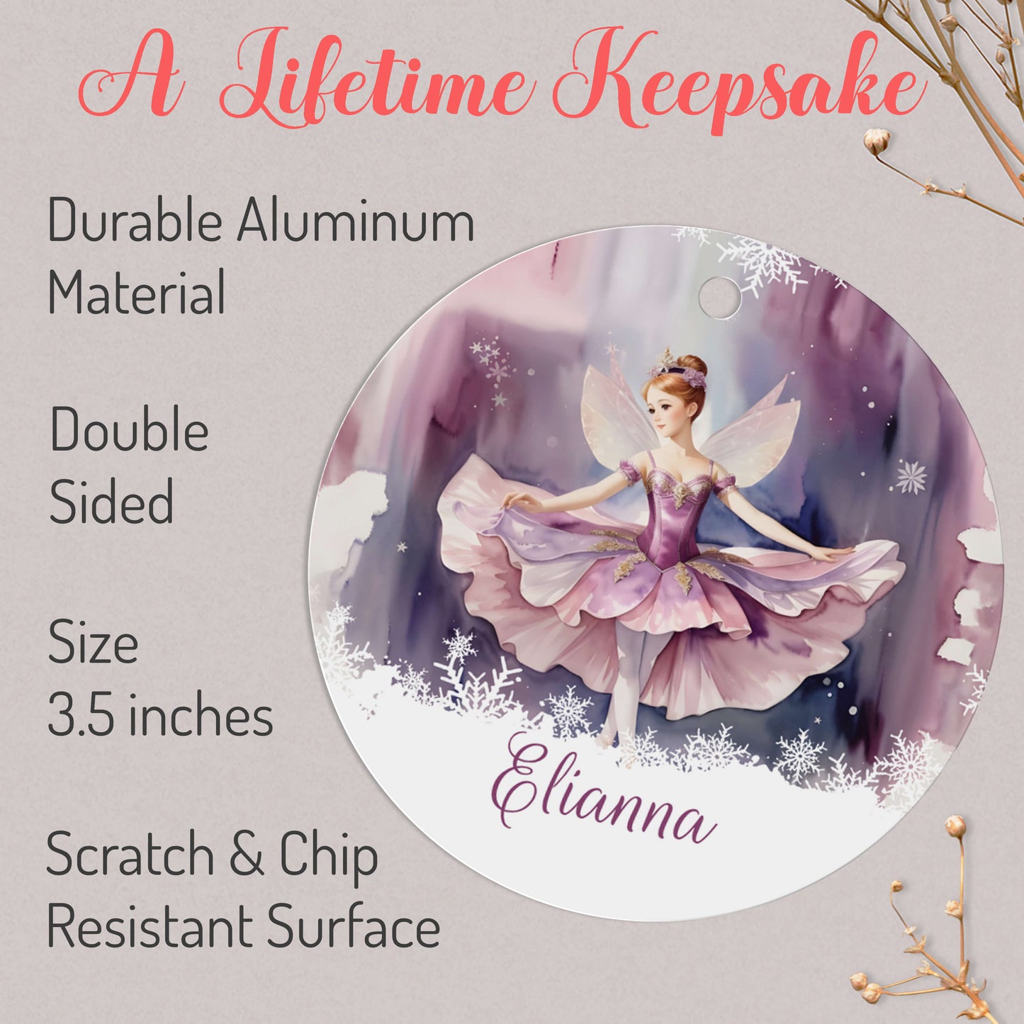 Sugar Plum Fairy Christmas Ornament