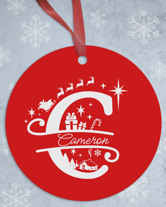 Initial Ornaments - Personalized Initial Christmas Ornaments