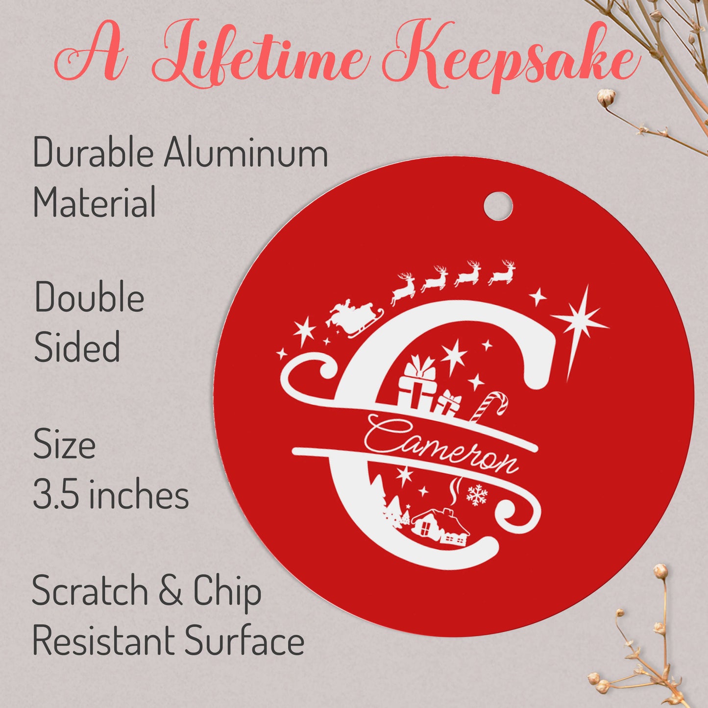 Initial Ornaments - Custom Initial Xmas Tree Decor