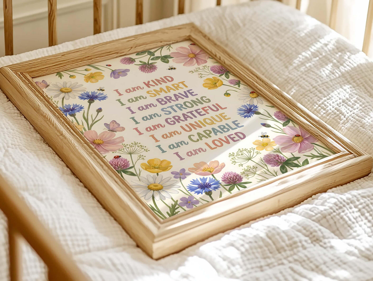 Wildflower Meadow Affirmation Print for Kids (Digital Download)