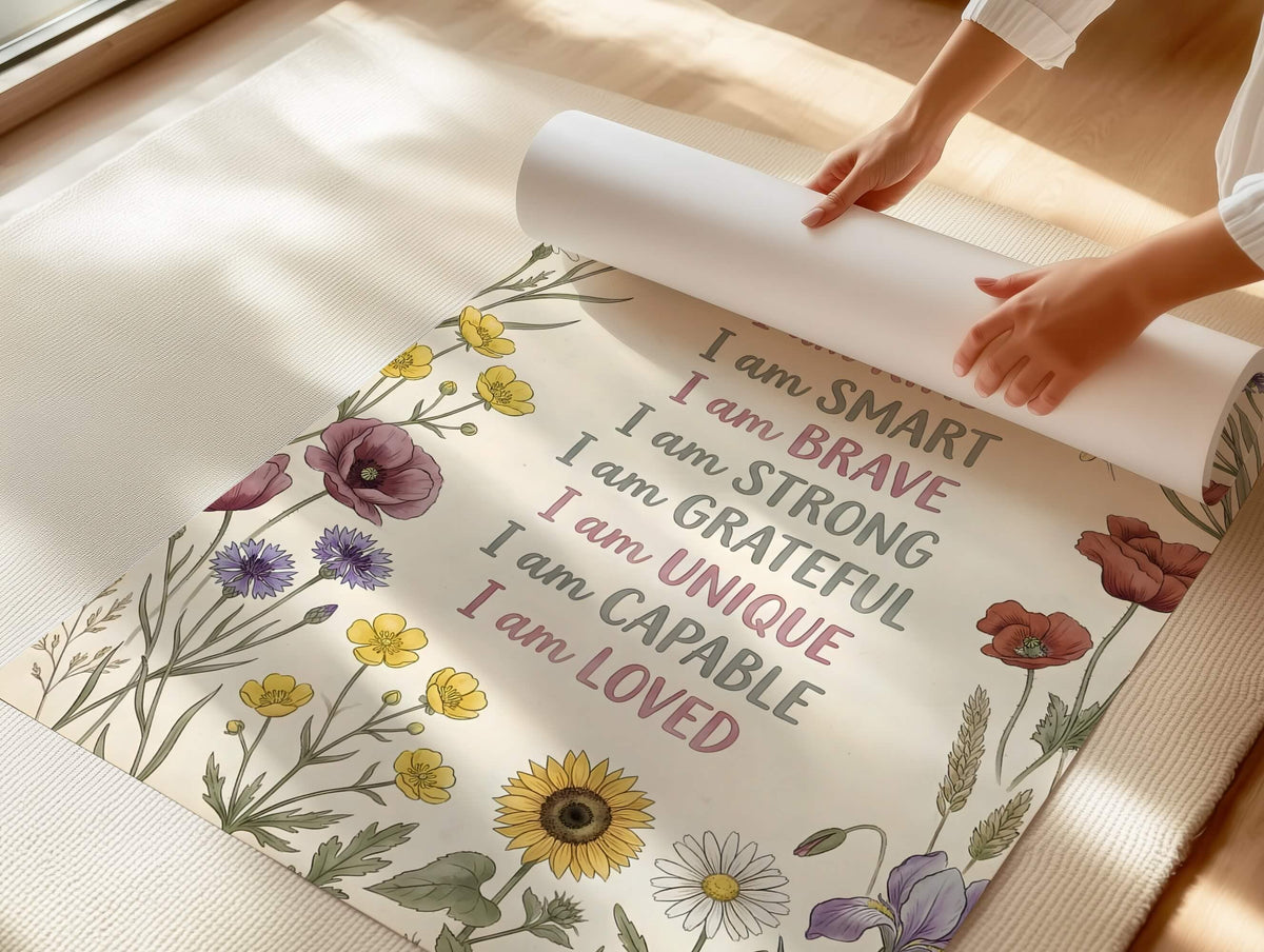 Vintage Botanical Affirmation Print for Kids (Digital Download)
