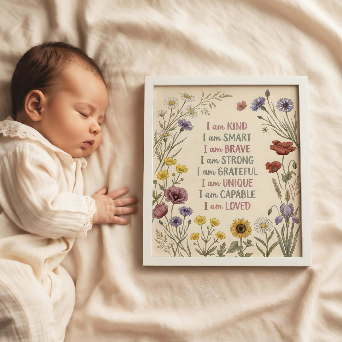 Vintage Botanical Affirmation Print for Kids (Digital Download)