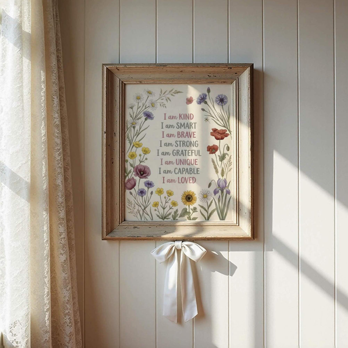 Vintage Botanical Affirmation Print for Kids (Digital Download)