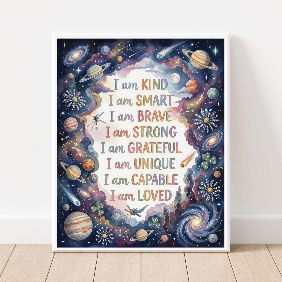 Stars and Planets Affirmation Print for Kids (Digital Download)