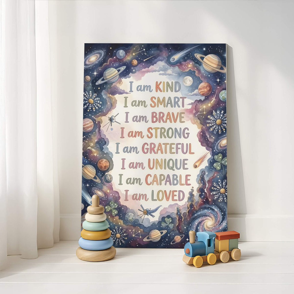 Stars and Planets Affirmation Print for Kids (Digital Download)