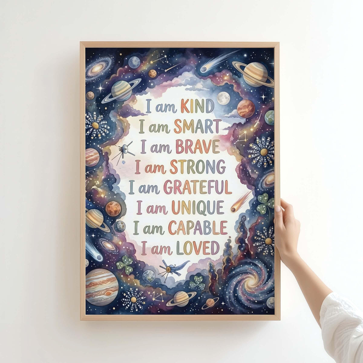 Stars and Planets Affirmation Print for Kids (Digital Download)