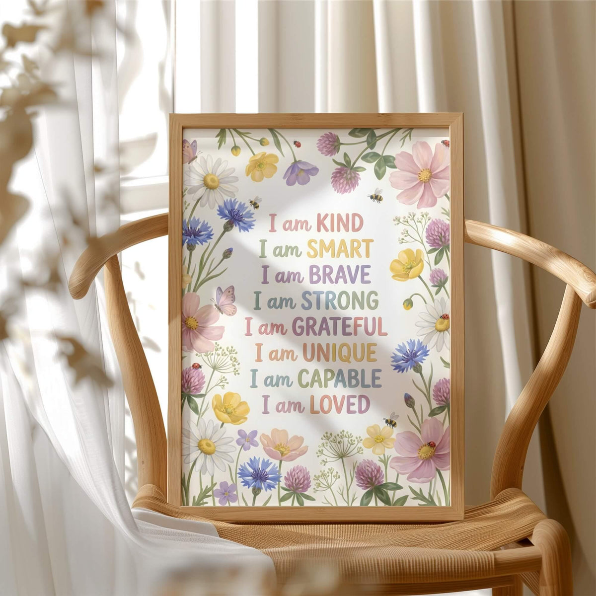 Wildflower Meadow Affirmation Print for Kids (Digital Download)