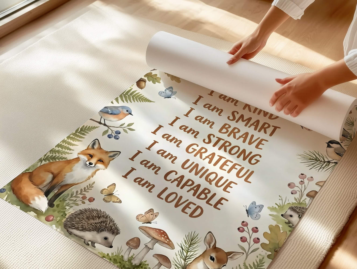 Watercolor Woodland Animal Affirmation Print (Digital Download)
