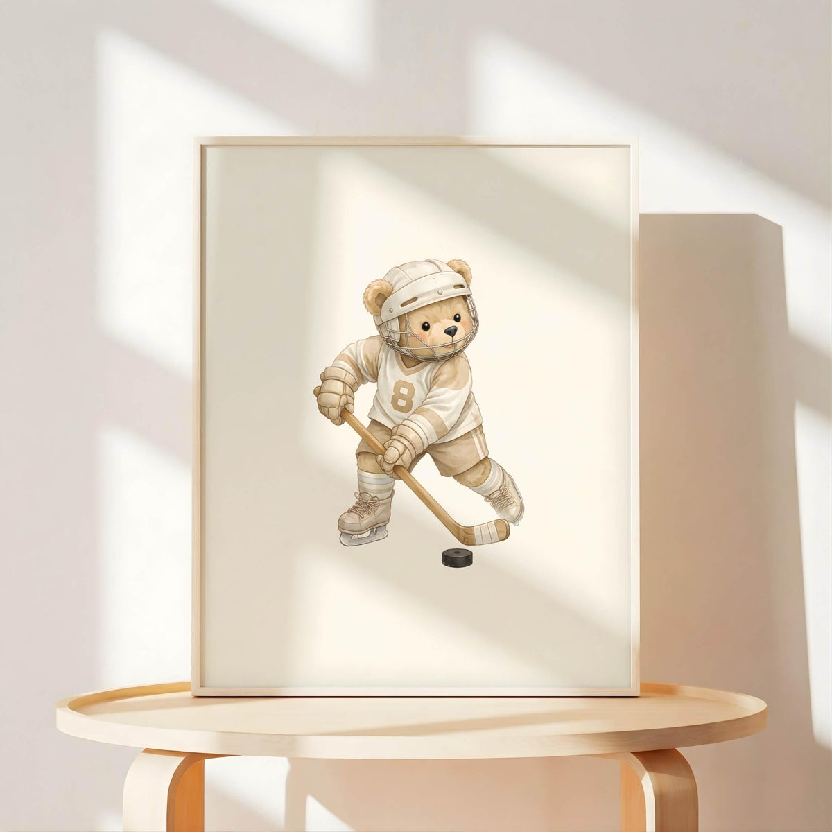 Vintage Sports Bear Nursery Wall Art, Set of 6 (Digital Download)