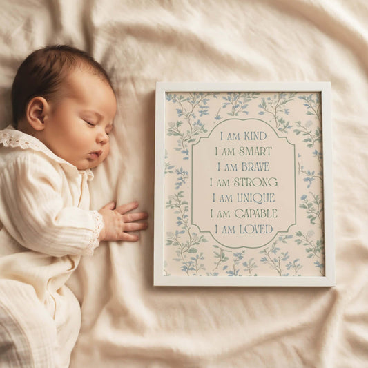 Vintage Toile Affirmation Nursery Print (Digital Download)