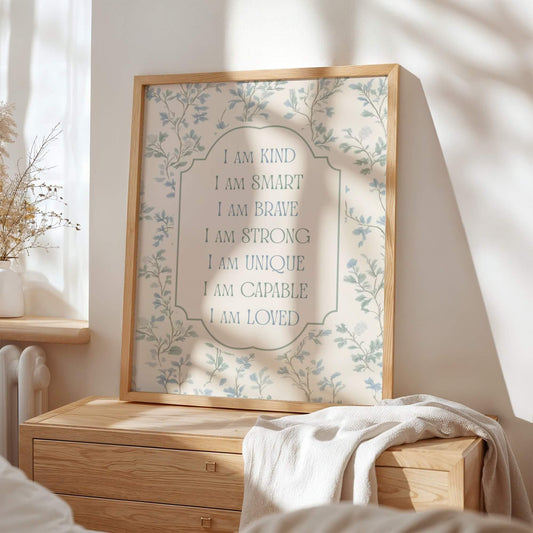 Vintage Toile Affirmation Nursery Print (Digital Download)
