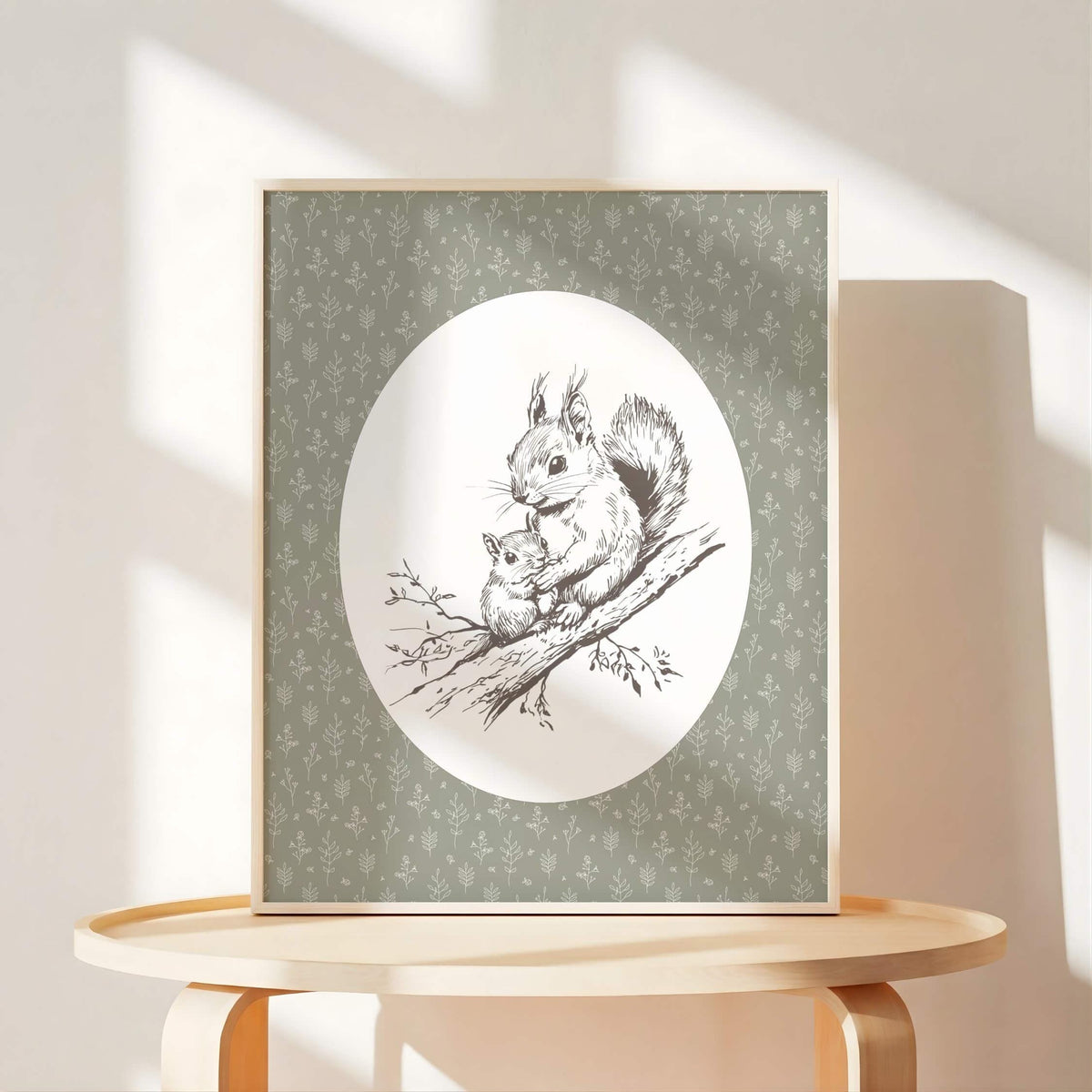 Vintage Sketch Woodland Nursery Prints, Set of 6 (Digital Download)