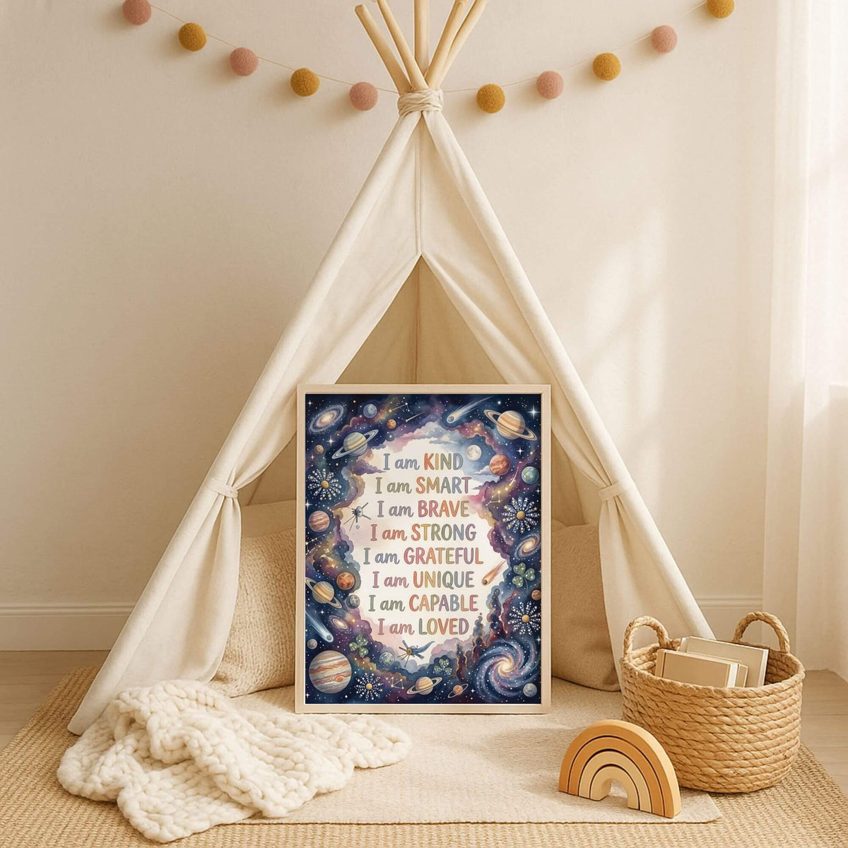 Stars and Planets Affirmation Print for Kids (Digital Download)