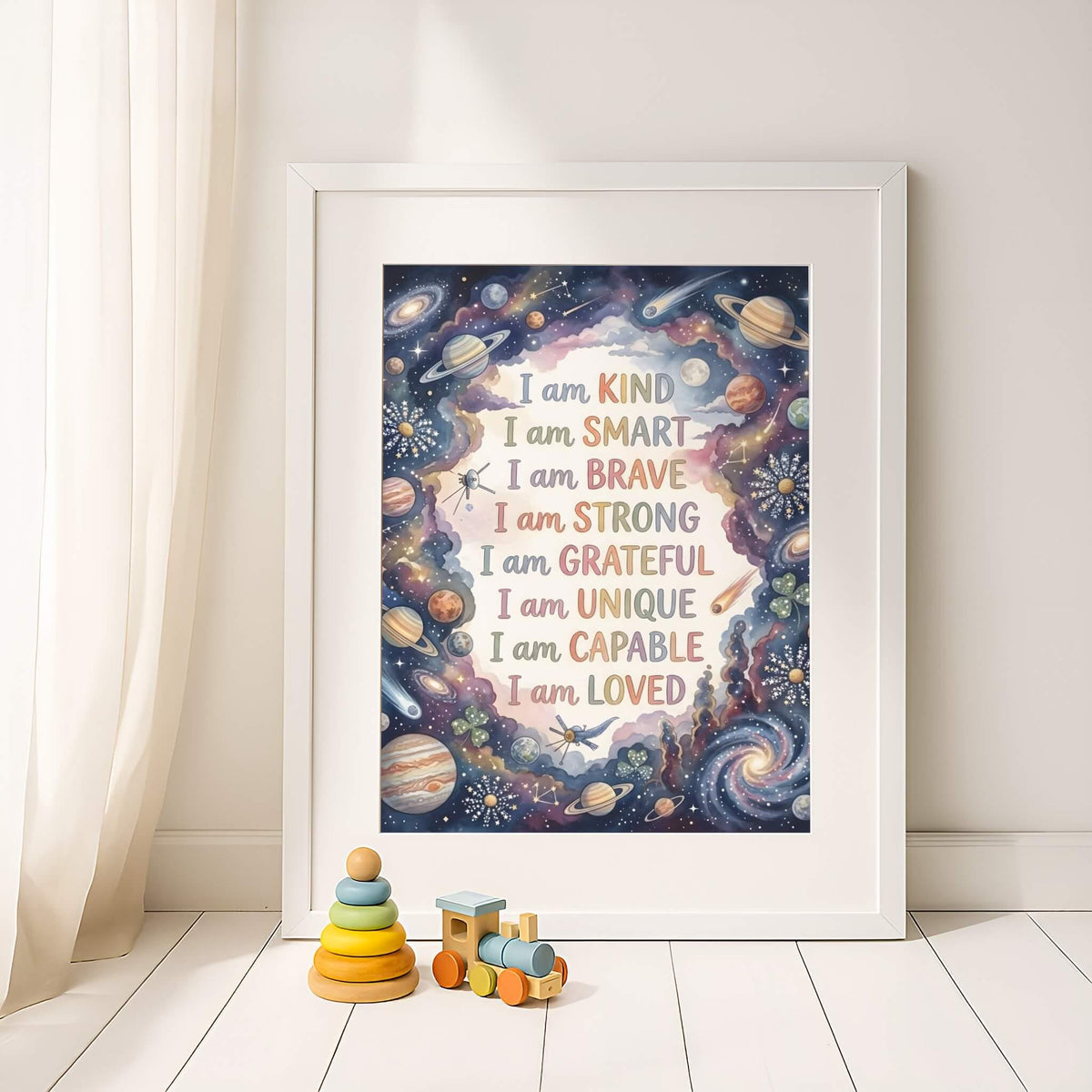 Stars and Planets Affirmation Print for Kids (Digital Download)