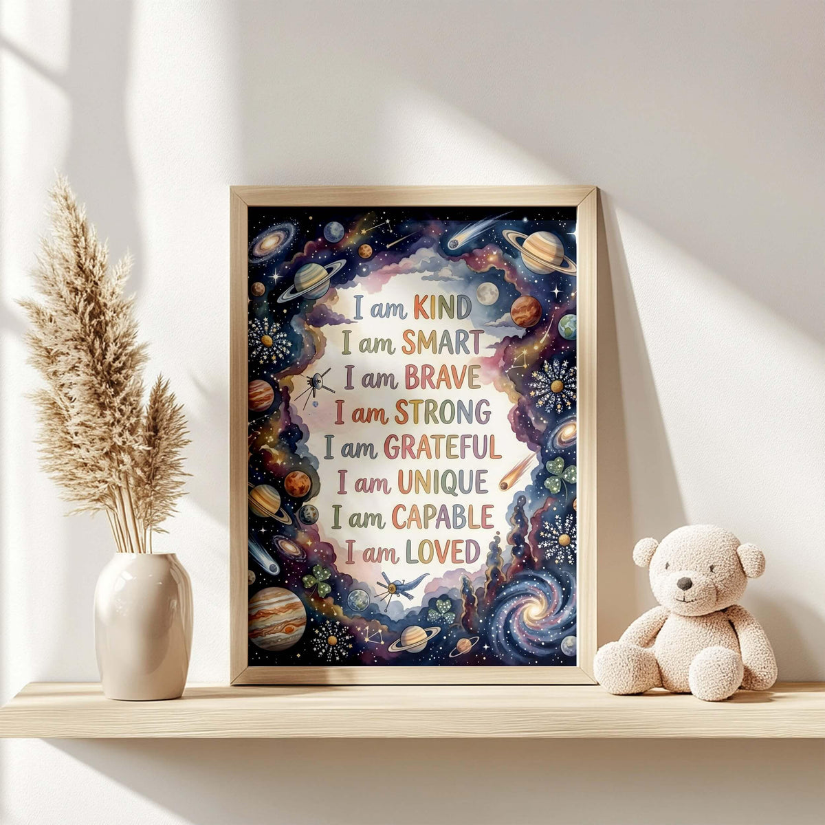 Stars and Planets Affirmation Print for Kids (Digital Download)