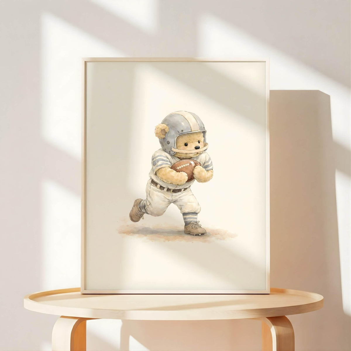 Vintage Sports Bear Nursery Wall Art, Set of 6 (Digital Download)