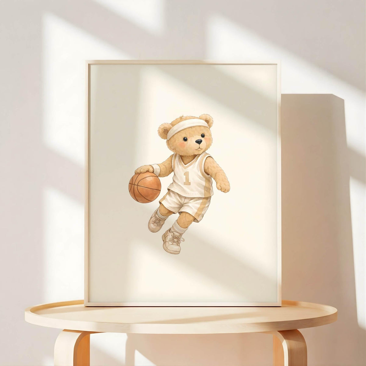 Basketball Teddy Bear Prints, Set of 6 (Digital Download)