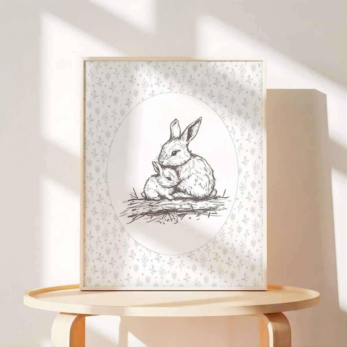 Vintage Sketch Woodland Nursery Prints, Set of 6 (Digital Download)