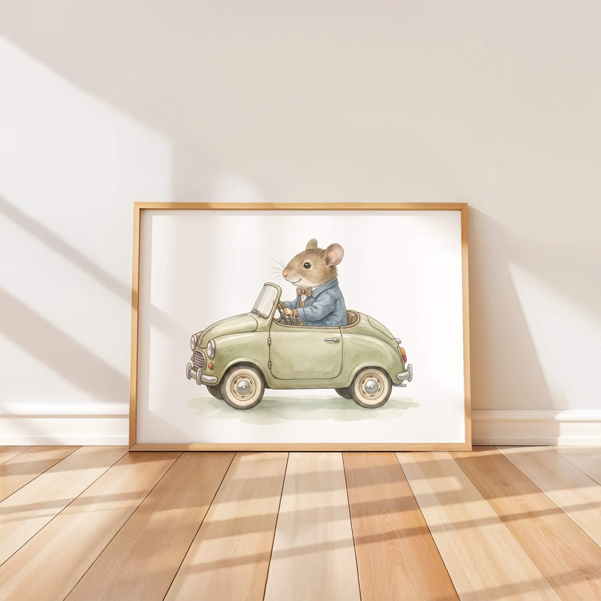 Woodland Animal Car Nursery Prints, Set of 6 (Digital Download)