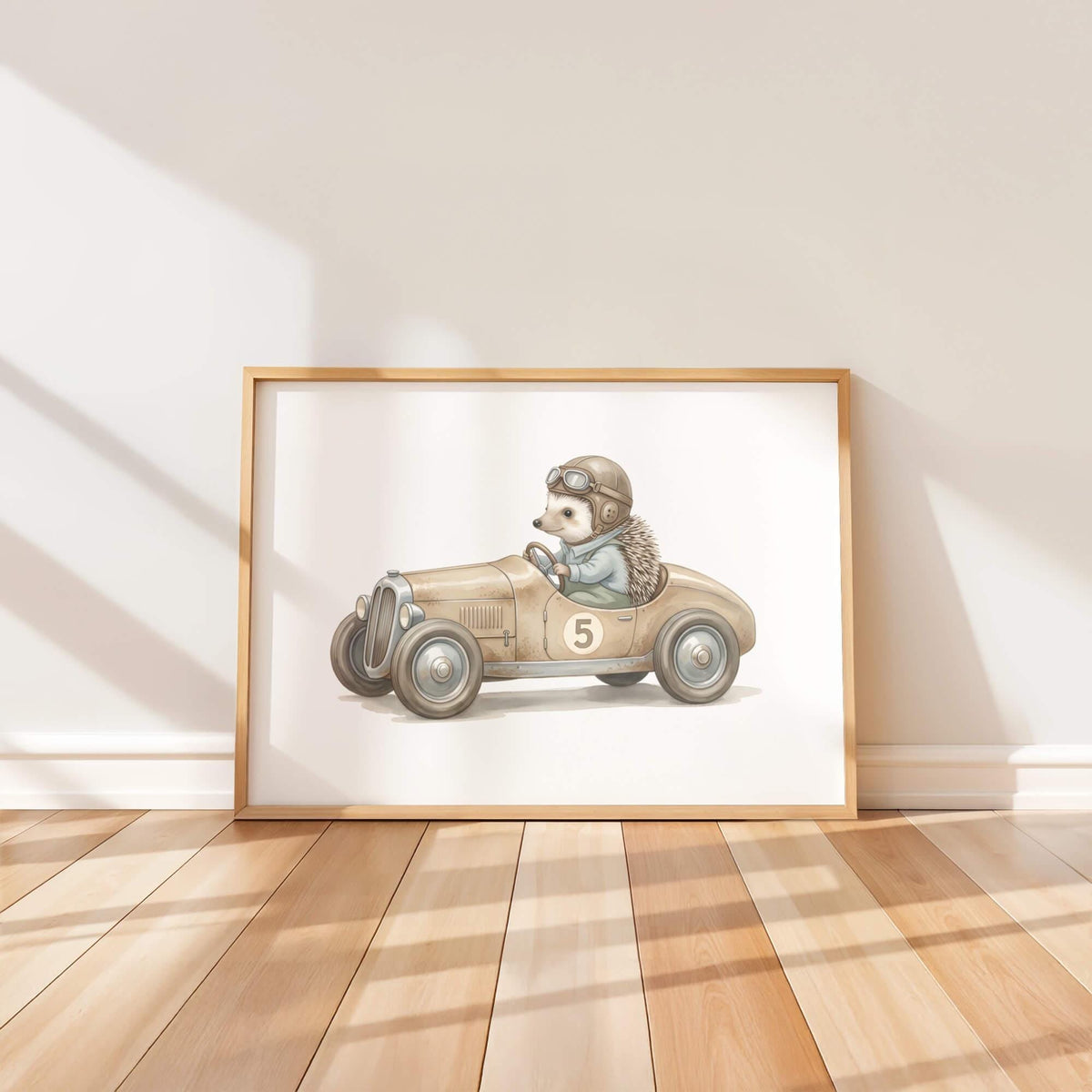 Woodland Animal Car Nursery Prints, Set of 6 (Digital Download)