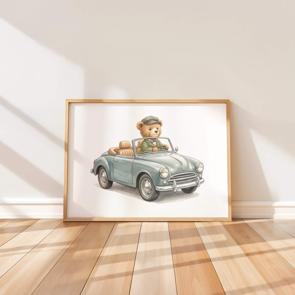 Woodland Animal Car Nursery Prints, Set of 6 (Digital Download)