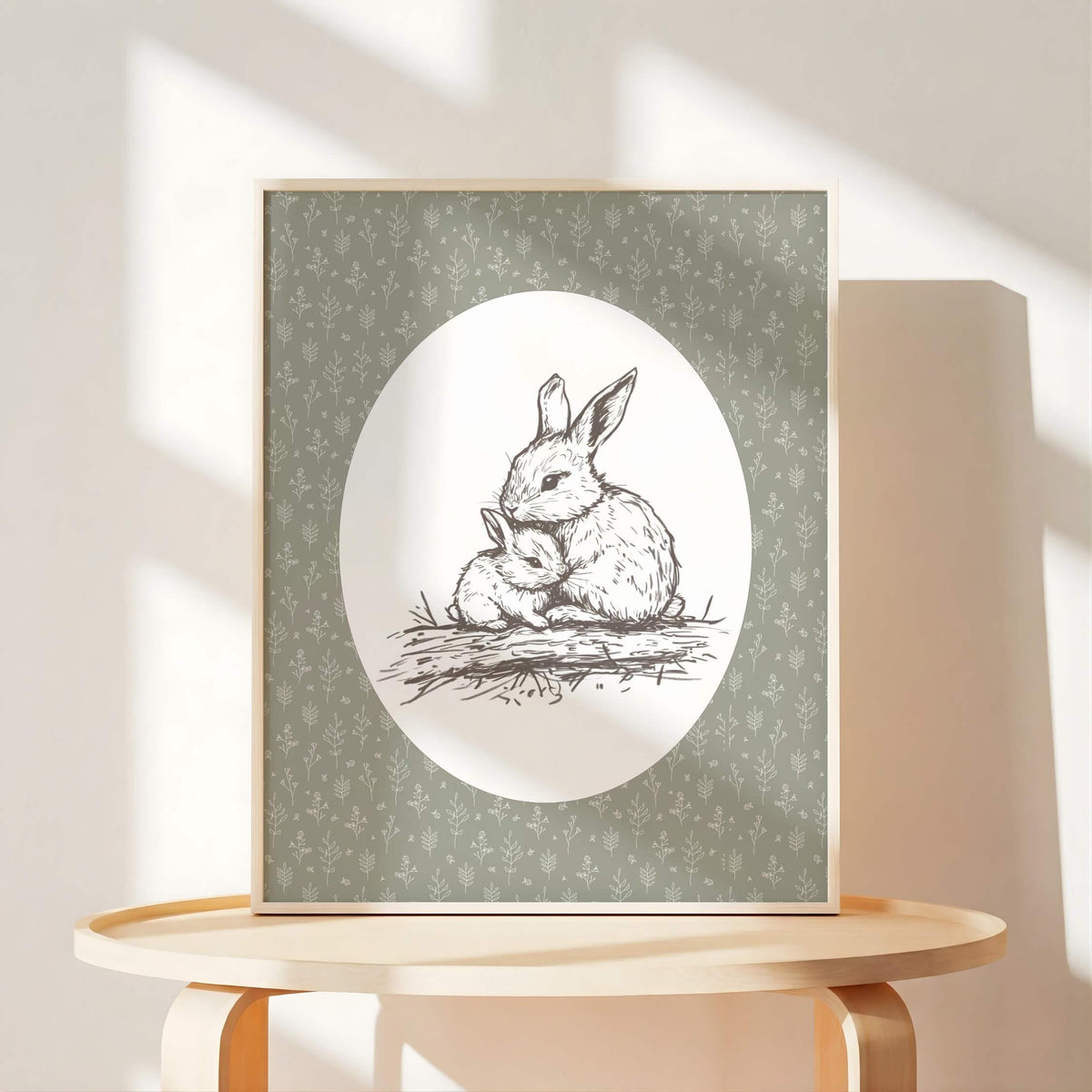Sage Pattern Woodland Nursery Prints, Set of 6 (Digital Download)