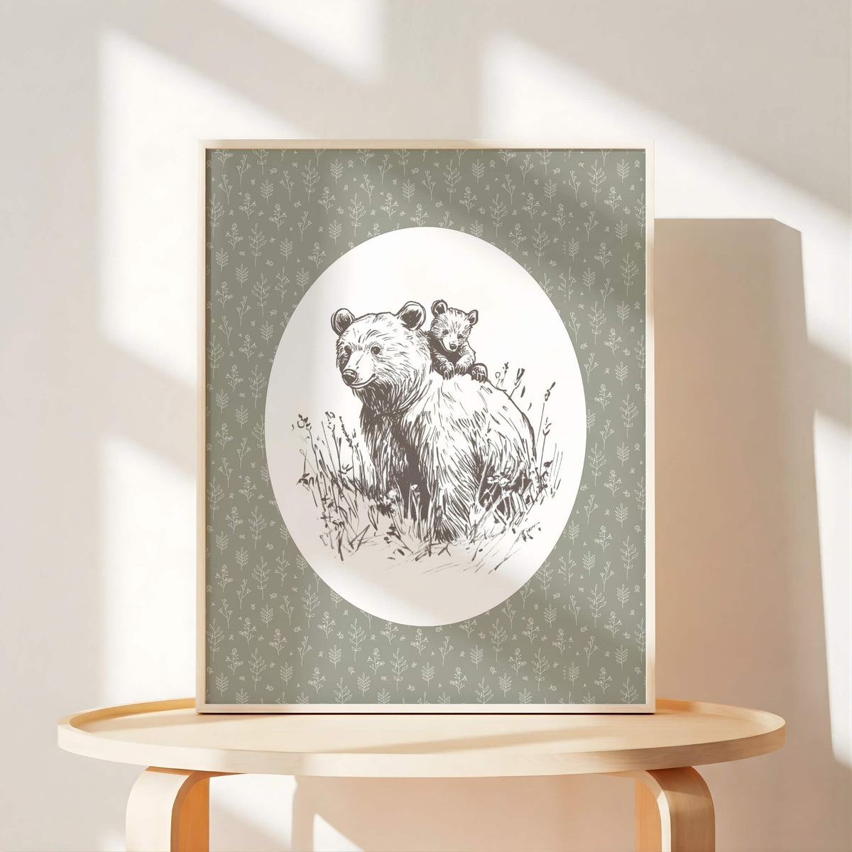 Sage Pattern Woodland Nursery Prints, Set of 6 (Digital Download)