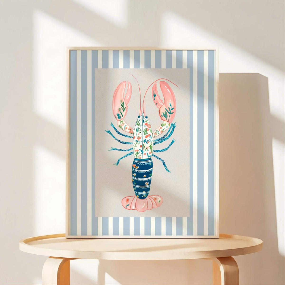 Pink Coastal Nursery Prints, Set of 6 (Digital Download)